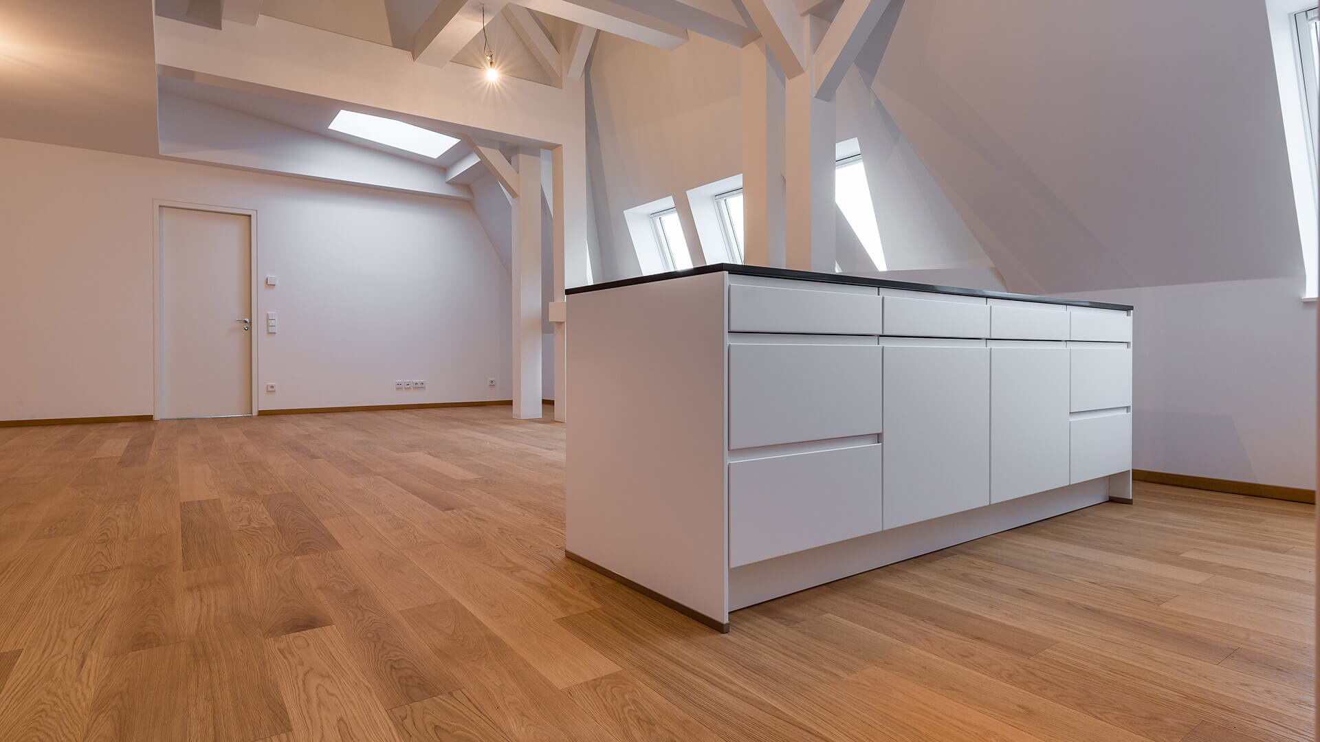 Dachausbau mit Comfort Tabis Diele Eiche Classic Boden