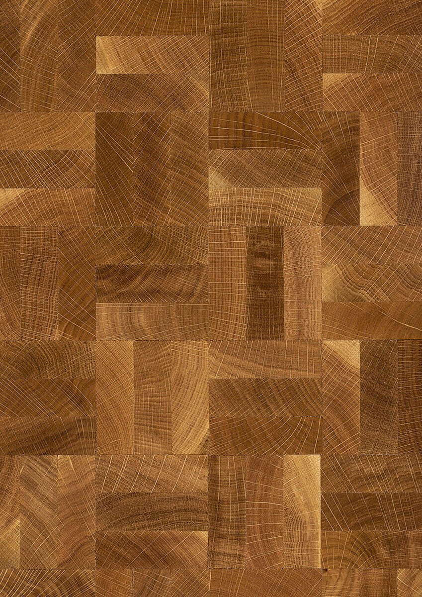 Top view end grain oak