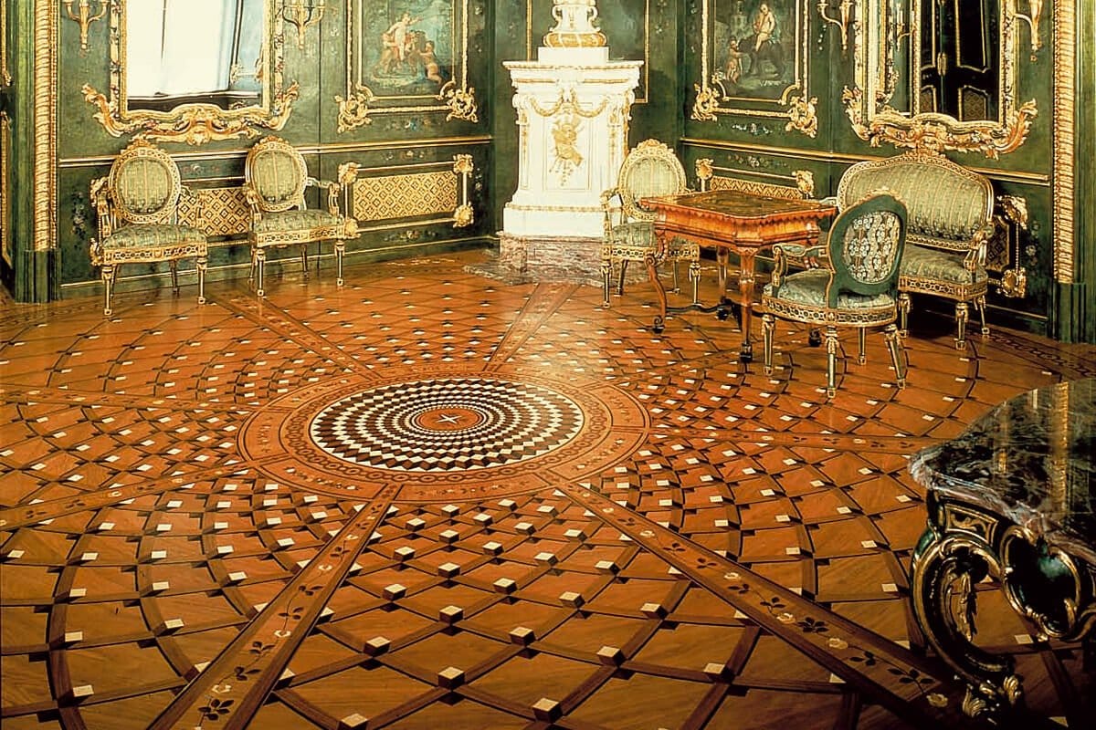 Residenz Würzburg green cabinet marquetry