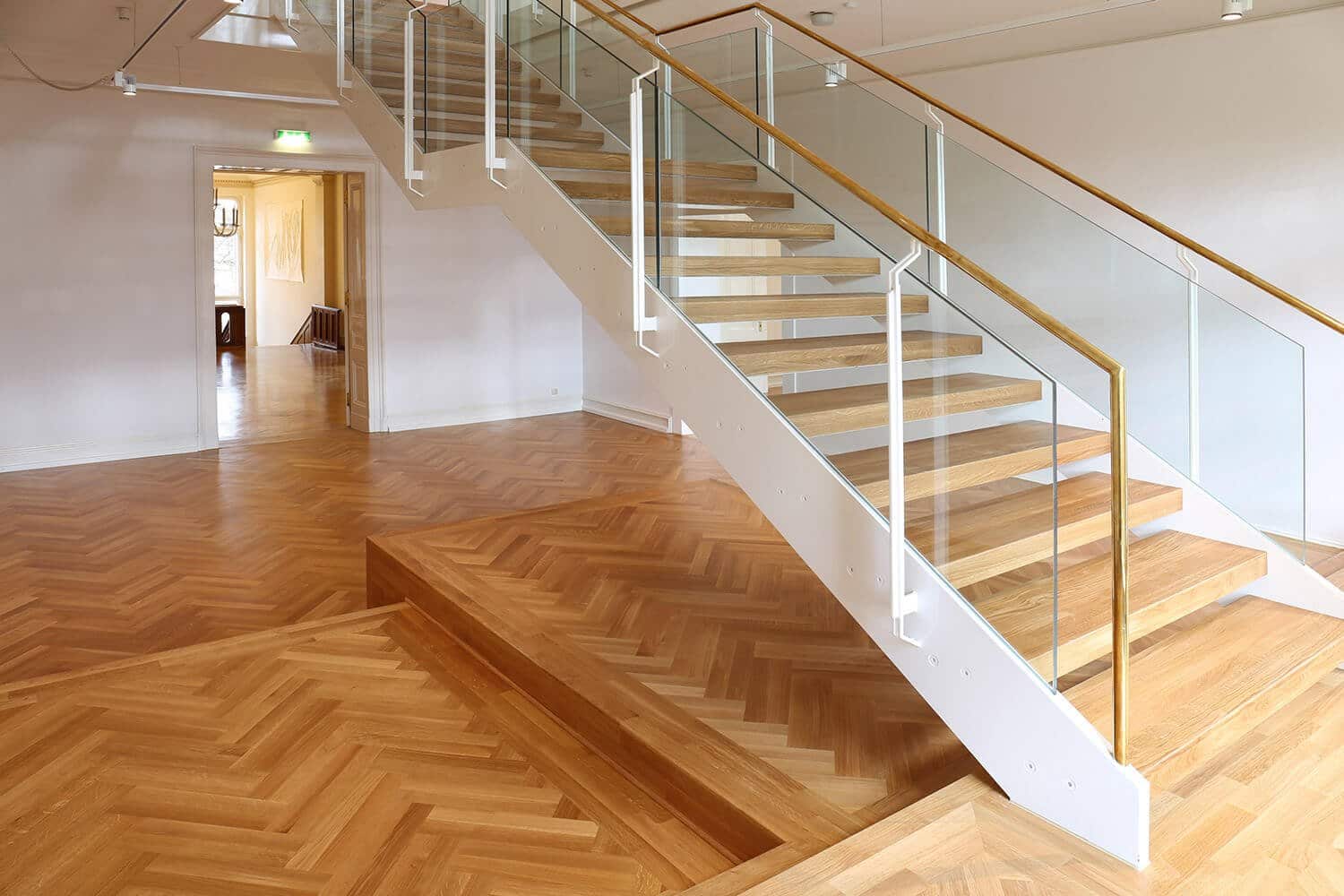 Art museum Villa Zanders with wooden floor and stairs