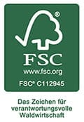 FSC Zertifikat für nachhaltige Waldwirtschaft
