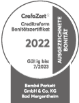 CrefoZert Logo Bonitätszertifikat Bembé Parkett