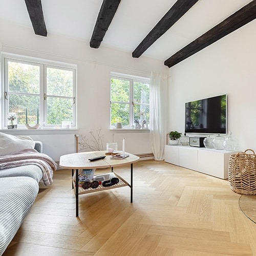 Preview picture furnished flat with herringbone parquet flooring