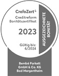 CrefoZert Logo Bonitätszertifikat Bembé Parkett