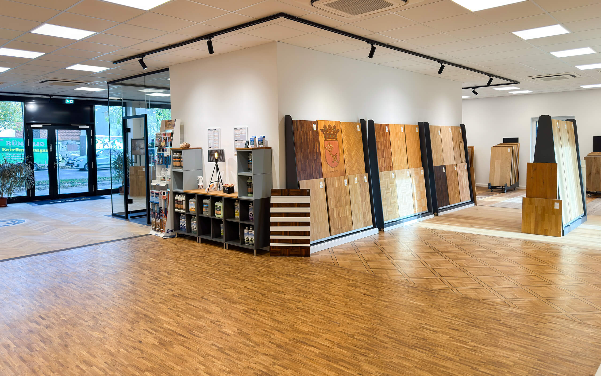 parkett-studio-bremen-1 Ausstellung mit Parkett- und Designboden-Mustern im Bembé Parkett Studio Bremen